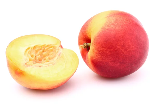 Ripe peaches in closeup — Stock Photo, Image