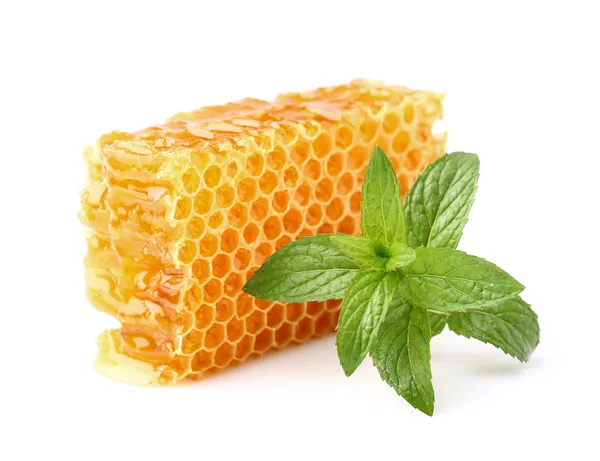 Honey with mint — Stock Photo, Image