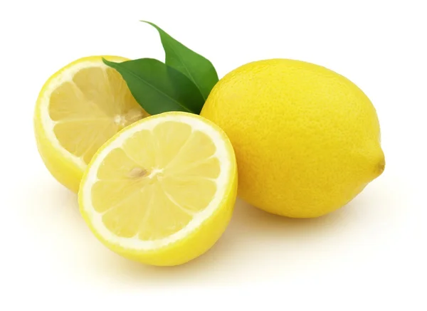 Citron med blad — Stockfoto