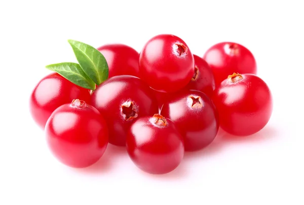 Cranberry with leaf — Stock Photo, Image