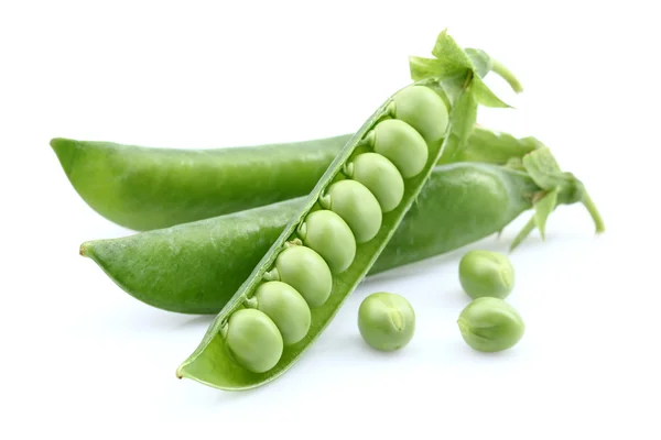 Green peas in closeup — Stock Photo, Image