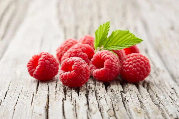 Raspberry Old Wooden Background — Stock Photo, Image