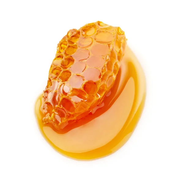 Honeycomb Närbild Vit Bakgrund — Stockfoto