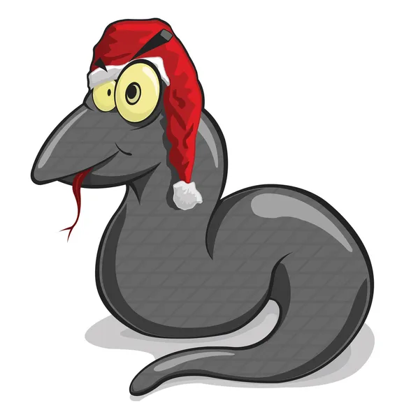 矢量插画的黑蛇 — 图库矢量图片