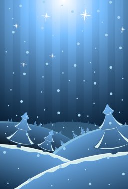 Yeni yıl kartı boşaltmak boşluk ile vektör çizim için te