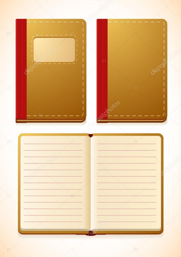 Vector notebook with lines