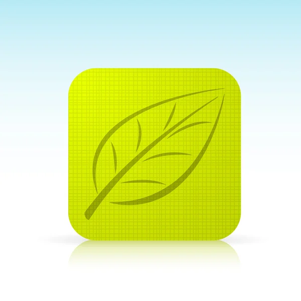 Vector green leaf icon — Stock Vector