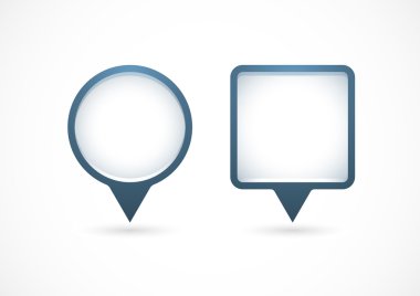 mavi ve beyaz işaretçiler vektör