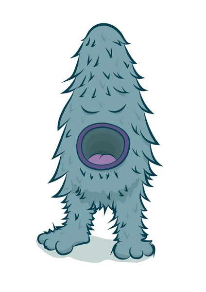 Monstre vecteur bleu fourrure — Image vectorielle