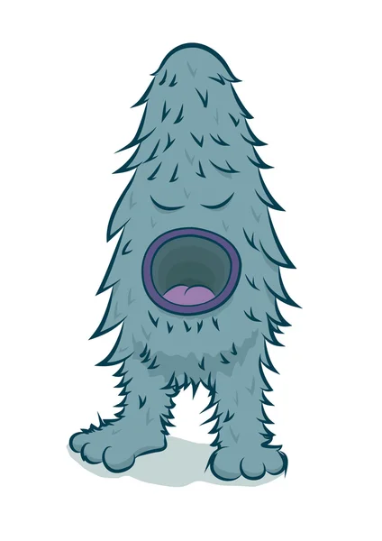 Vector peludo monstruo azul — Vector de stock