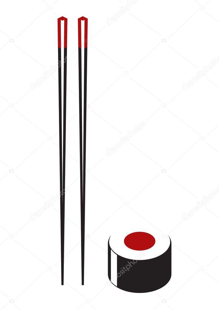 Vector simple sushi set