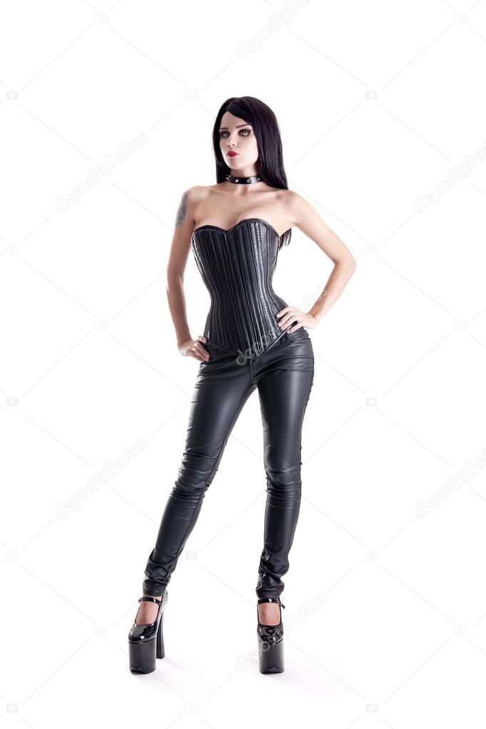 leather pants corset