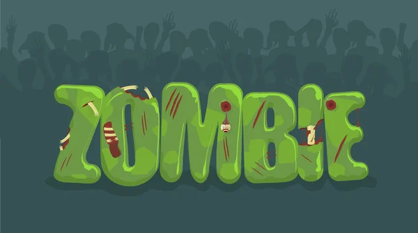 Signe vectoriel zombie — Image vectorielle