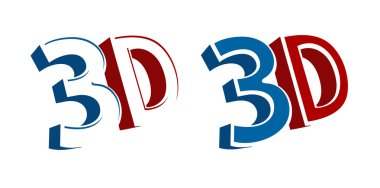 3D Sinema işareti vektör