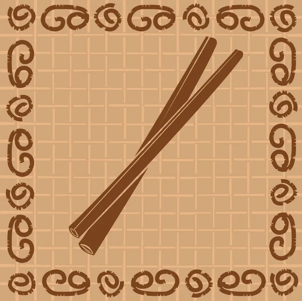 Vector illustration of decorative cinnamon sticks — Stock Vector