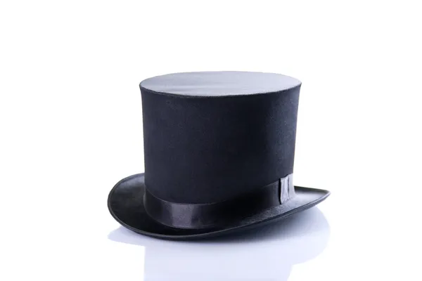 Black classic top hat — Stock Photo, Image