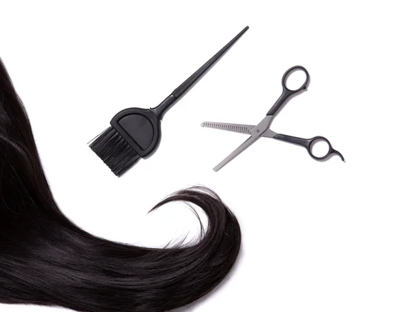 Hair with  scissors — Stock Photo, Image