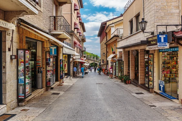 View of a street in the city center of San Marino