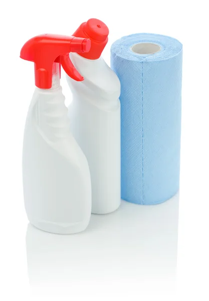Dois limpador e toalha — Fotografia de Stock