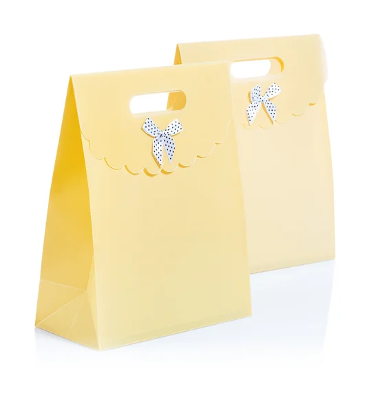 Two paper bags on white — Stock Photo, Image
