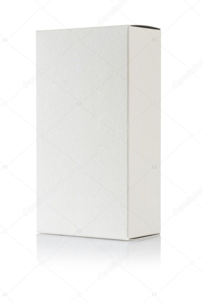 a white paper box isolated