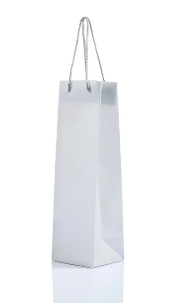 Isolated gray paper bag — Stock Photo, Image