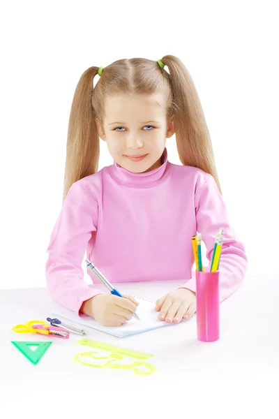 A litle schoolgirl — Stock Photo, Image