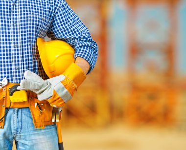 worker on construction site clipart