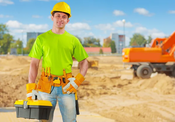 Bauarbeiter am Arbeitsplatz — Stockfoto