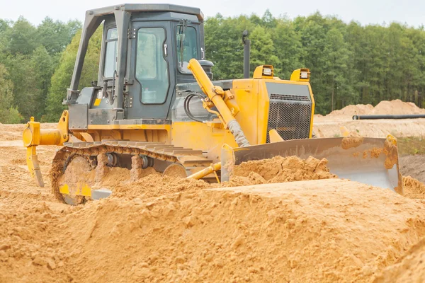 Bulldozer dans le travail — Photo