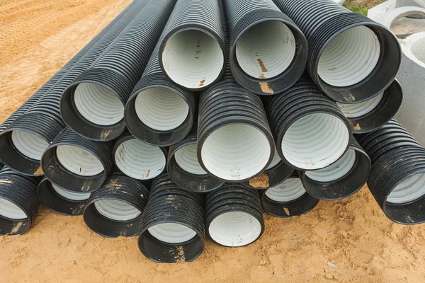 Ribbed pipes — Stock Photo, Image