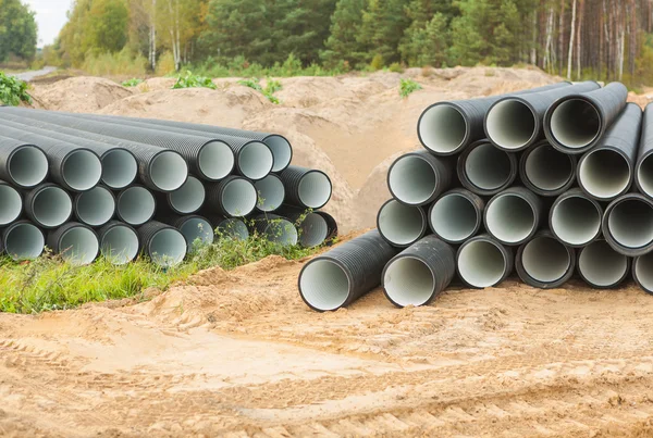Two stacks of pipes — Stock Photo, Image