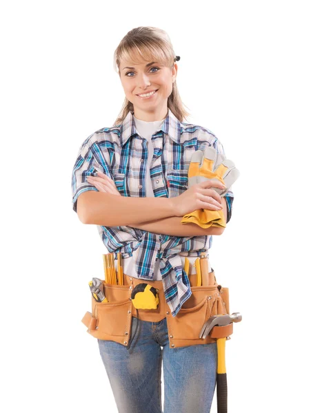 Beautiful female worker — Stock Photo, Image