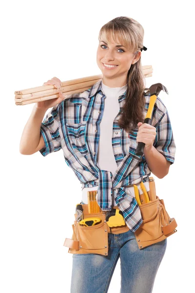 Female carpenter — Stock Photo, Image