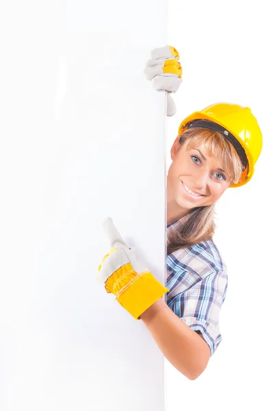 Female construction worker — Stock Photo, Image