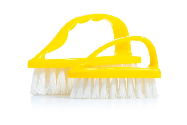 Two small kitchen brushes isolated — Stock Photo, Image