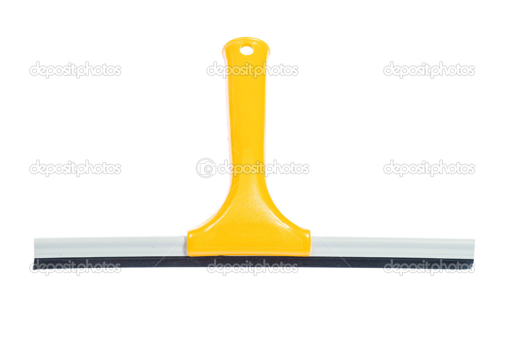 Yellow window squeegee