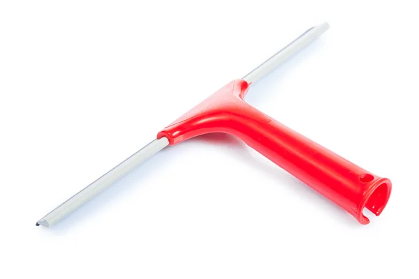 Red window squeegee isolated — Stock Photo, Image