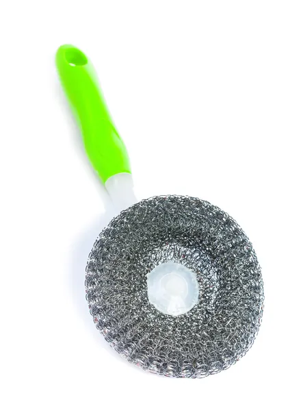 Scrubbrush with green handle — Stock Photo, Image