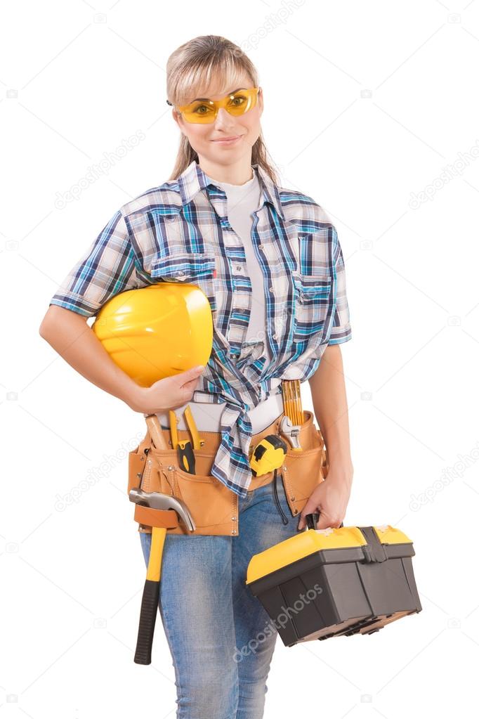 Beautiful female with tools