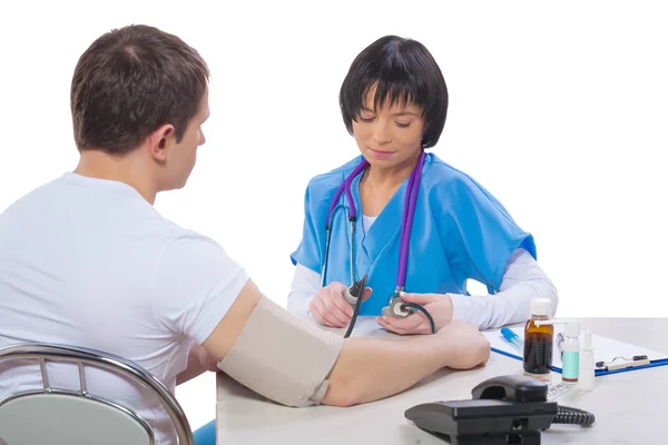 Female doctor with patient — Stock Photo, Image