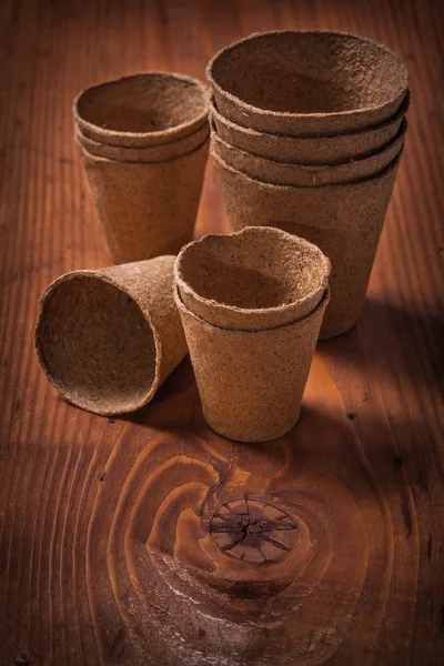 Peat pots — Stock Photo, Image