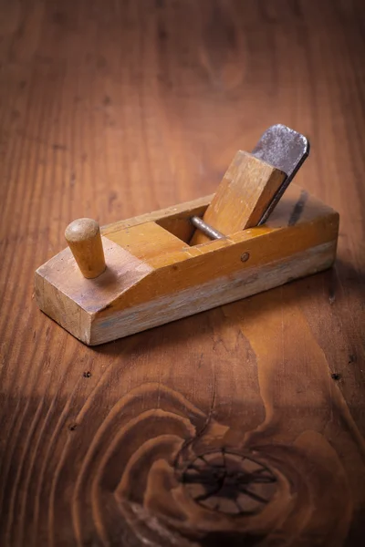 Small vintage woodworkers plane — Stock Photo, Image