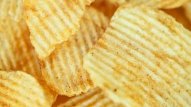 patates cipsi, yakın çekim-döndürme