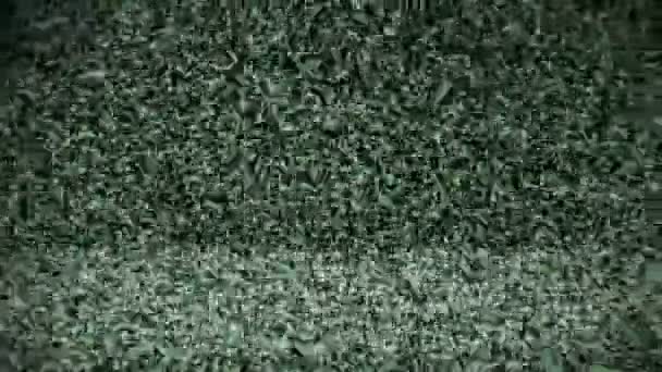 Vidéo 1920x1080 - bruit sur un vieil écran de télévision vert 