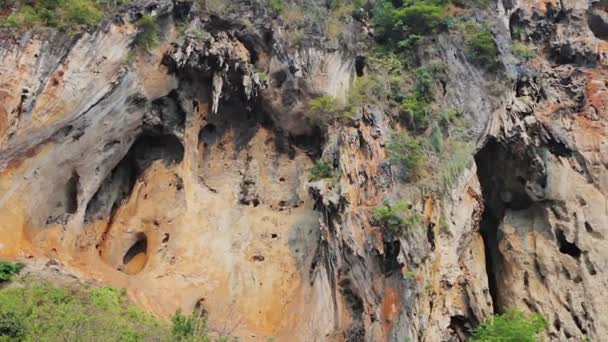 Vidéo 1920x1080 - Roche calcaire avec stalactites et grottes — Video