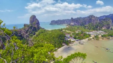 defne deniz görünümü dağ manzaralı. Tayland, Thailand, krabi