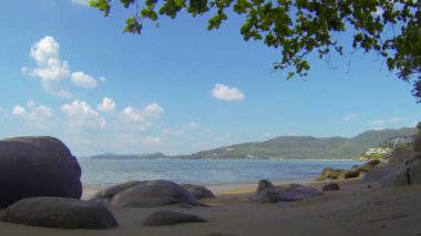 video 1920 x 1080. olmadan küçük tropik sahil