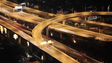 video - gece modern ulaşım Kavşağı