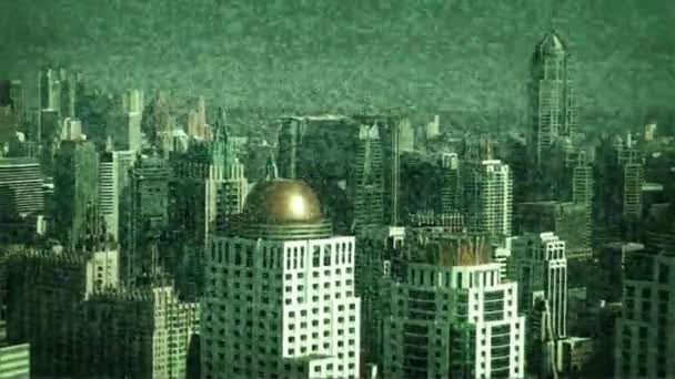 Urbaner abstrakter Blick auf die Wolkenkratzer — Stockvideo